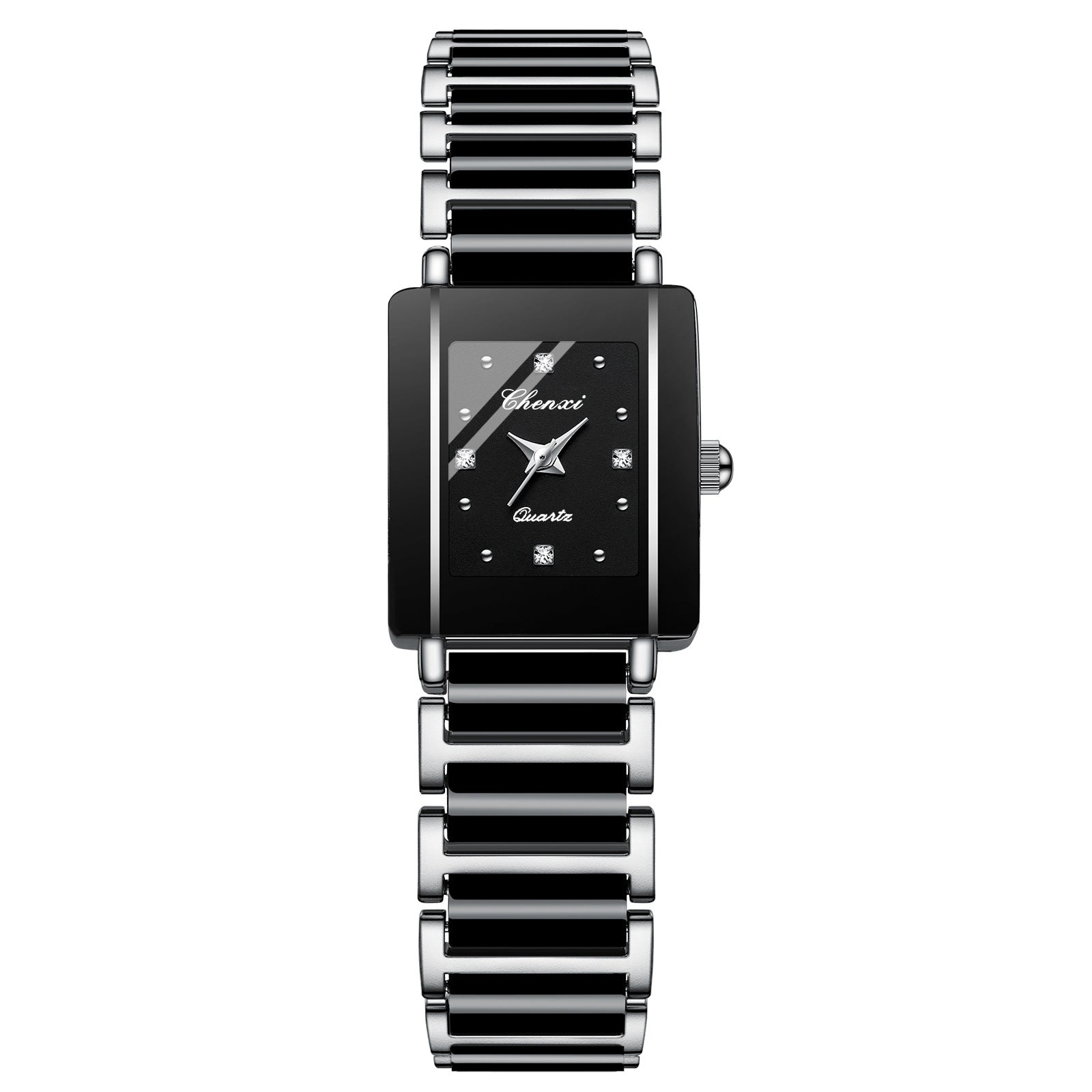 Couple's Square Quartz Watch | Ceramic Strap | His & Hers | 4 Color Sets | CHENXI