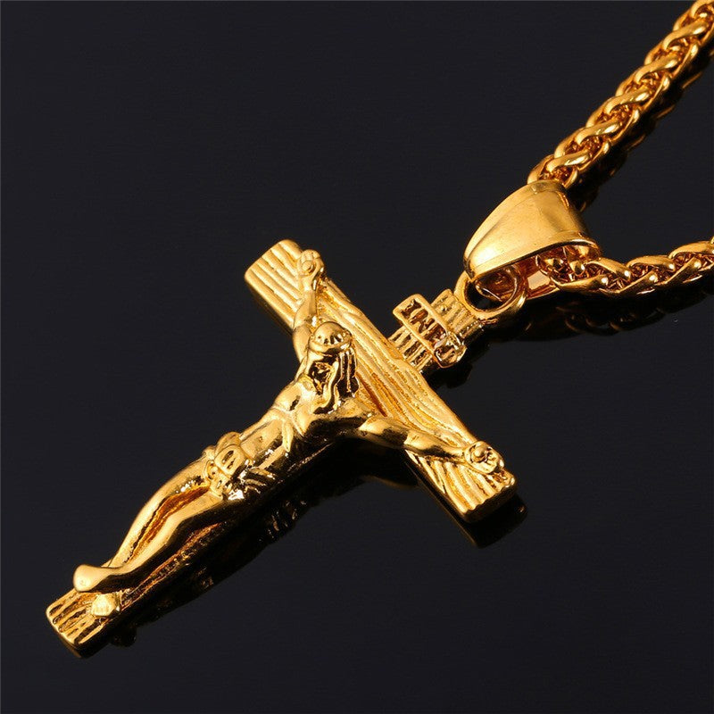 Vintage Cross Necklace | Silver or Gold | Adjustable 51-80cm | Floral or Cross Chain | Unisex