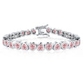 Romantic Trimmed Heart Shape 3A Zirconia Love Bracelet Copper Electroplated Gold Fashion Trendy