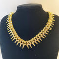 Hip-Hop Exaggerated Full Diamond Geometric Necklace Domineering Thorn Cuban Chain Hipster Men's Necklace Jewelry