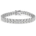 BLUEONE Square Full Zircon Tennis Bracelet for Men and Women, Elegant Hip Hop Jewelry Accessory