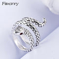 Vintage Snake Ring | 925 Sterling Silver | Adjustable | Women's & Couples Jewelry