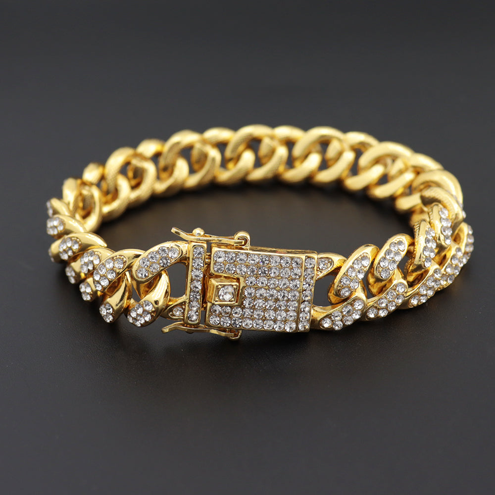 Pulsera Cubana con Circón Punk