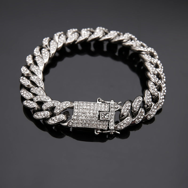 Pulsera Cubana con Circón Punk
