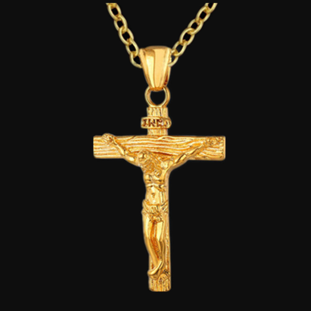 Vintage Cross Necklace | Silver or Gold | Adjustable 51-80cm | Floral or Cross Chain | Unisex