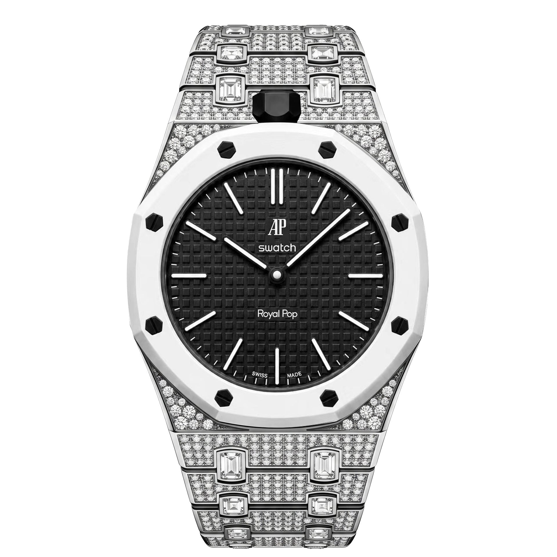 Suitable for Royal Pop Bioceramic Swatch Modified Case AP Case Watch Strap