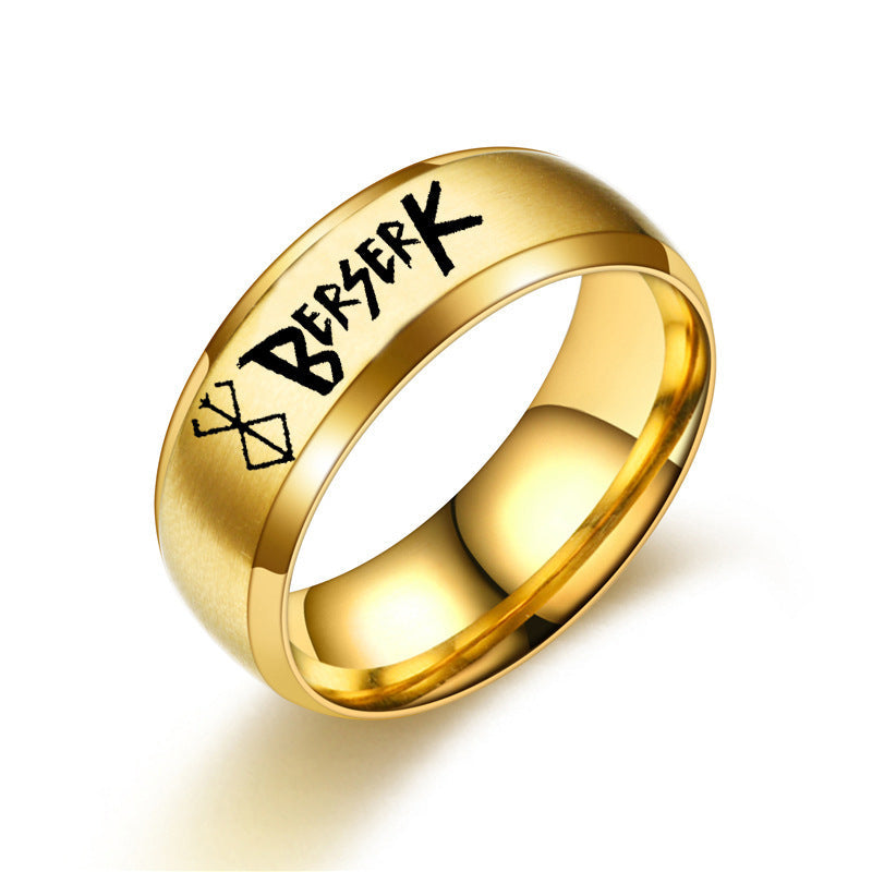 Berserk Anime Ring | Laser Engraved Stainless Steel | Unisex | 4 Colors