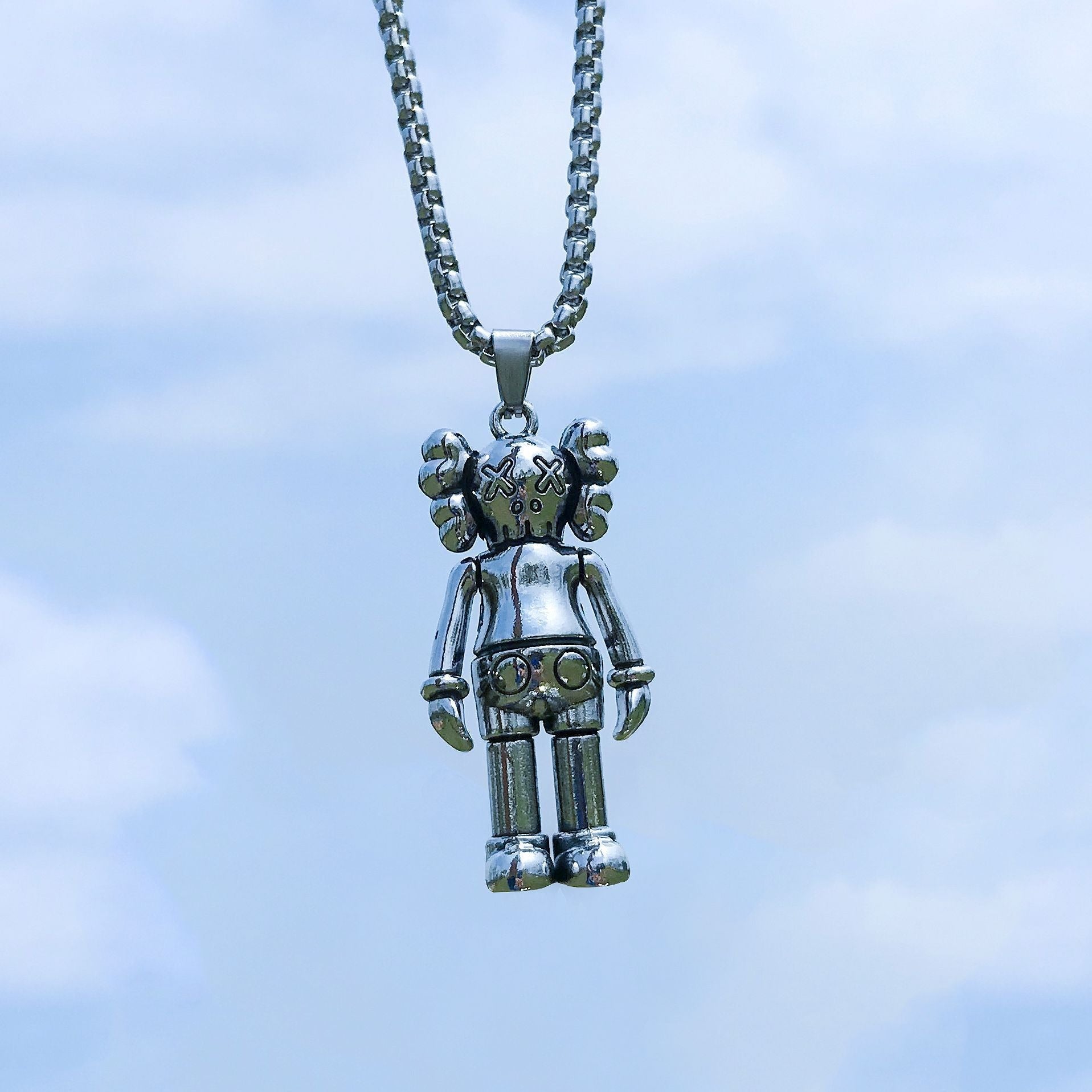 Hip-Hop Animal Pendant Necklace | Titanium Steel Box Chain | Vintage Finish | 51-80cm | Unisex | 80+ Designs