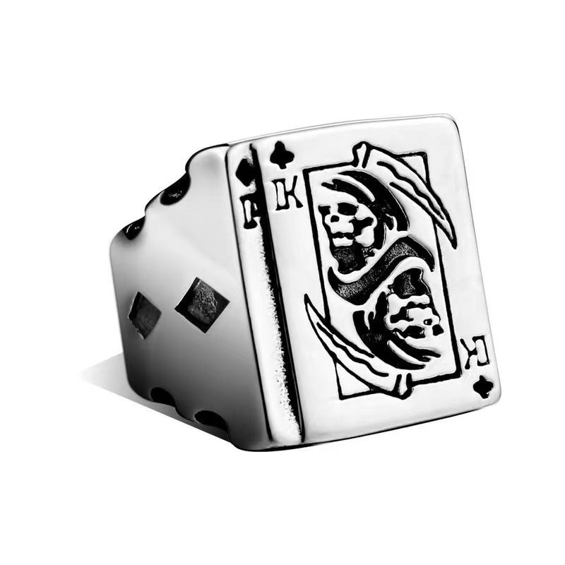 Retro Gothic Ring | Stainless Steel | 22mm Wide | Unisex | Sizes 7-13 US | Dark Statement Ring