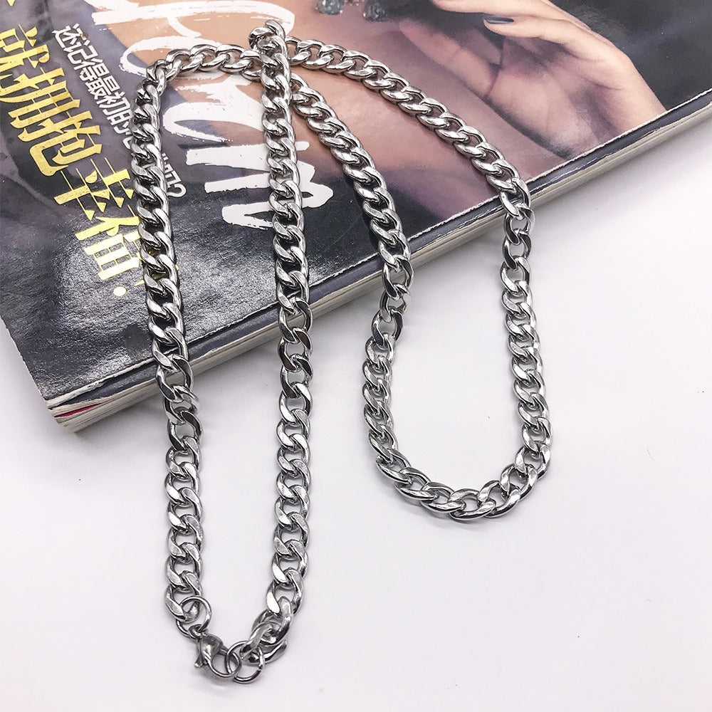 Hip-Hop Animal Pendant Necklace | Titanium Steel Box Chain | Vintage Finish | 51-80cm | Unisex | 80+ Designs