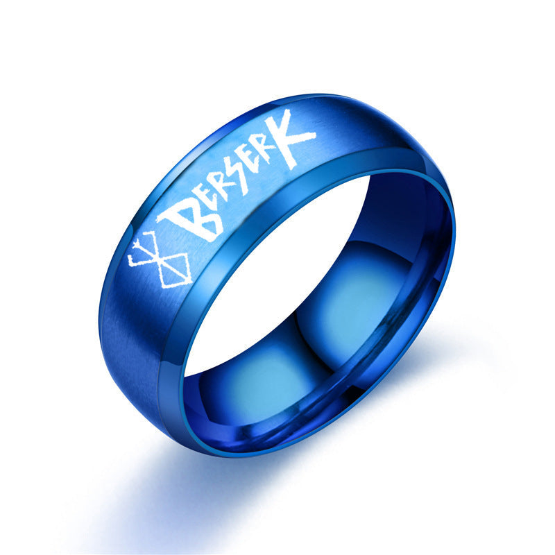 Berserk Anime Ring | Laser Engraved Stainless Steel | Unisex | 4 Colors