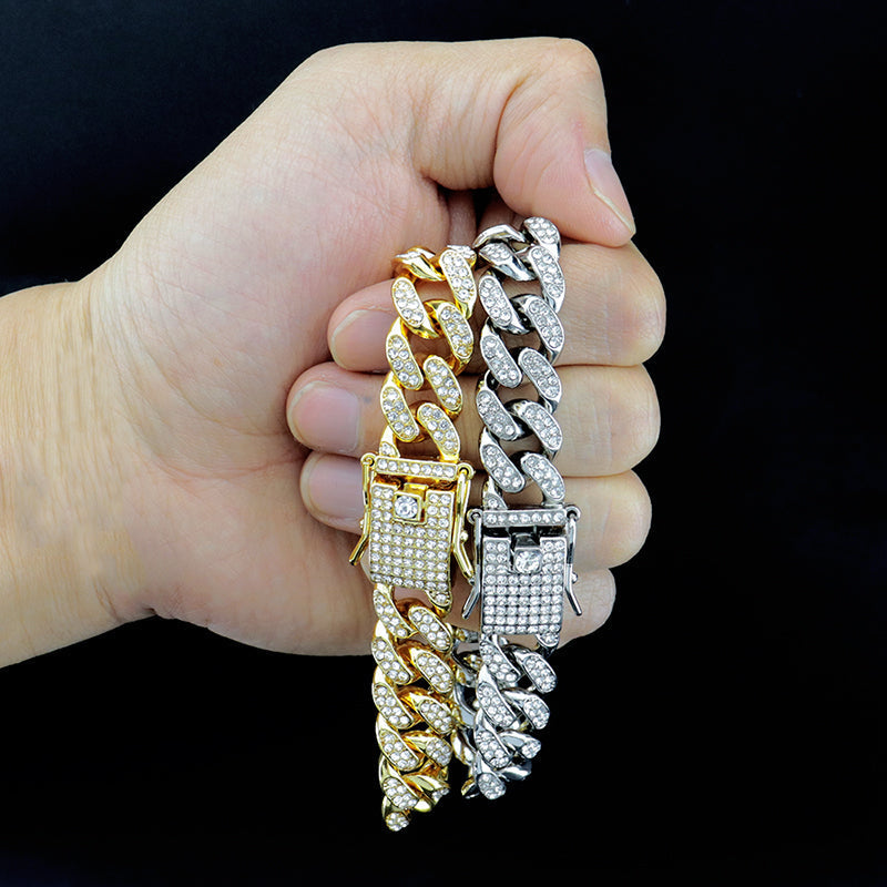 Pulsera Cubana con Circón Punk