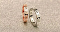 Fashion jewelry elegant temperament of hollow out lucky Roman numerals rose gold plating titanium steel ring