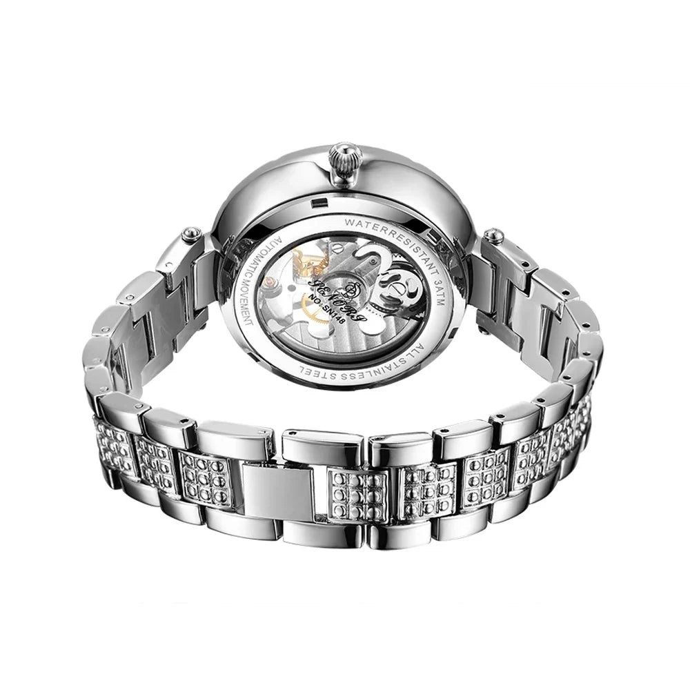 Reloj Mecánico Mujer Cuero