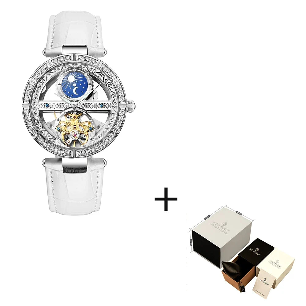 Reloj Mecánico Mujer Cuero