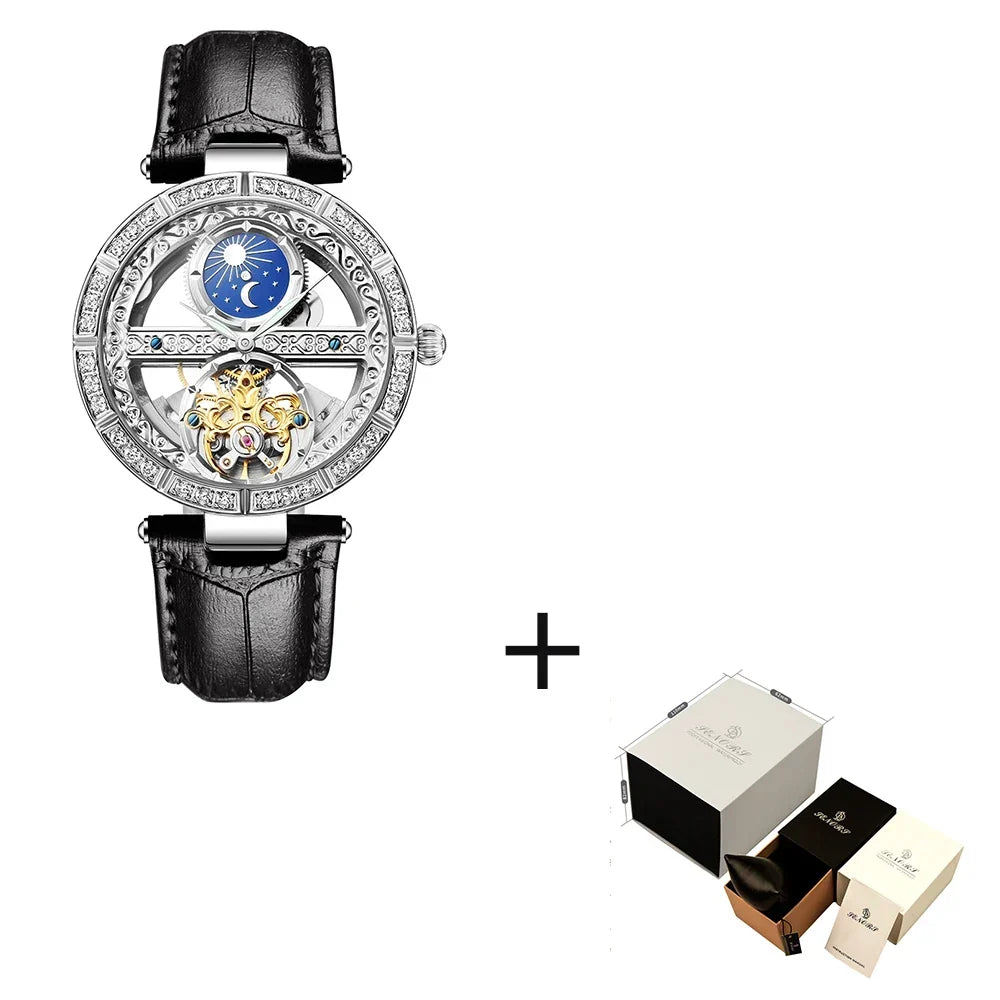 Reloj Mecánico Mujer Cuero