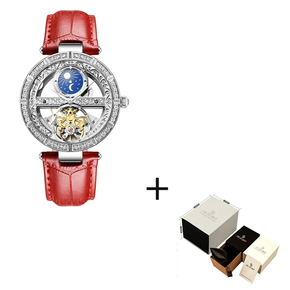 Reloj Mecánico Mujer Cuero