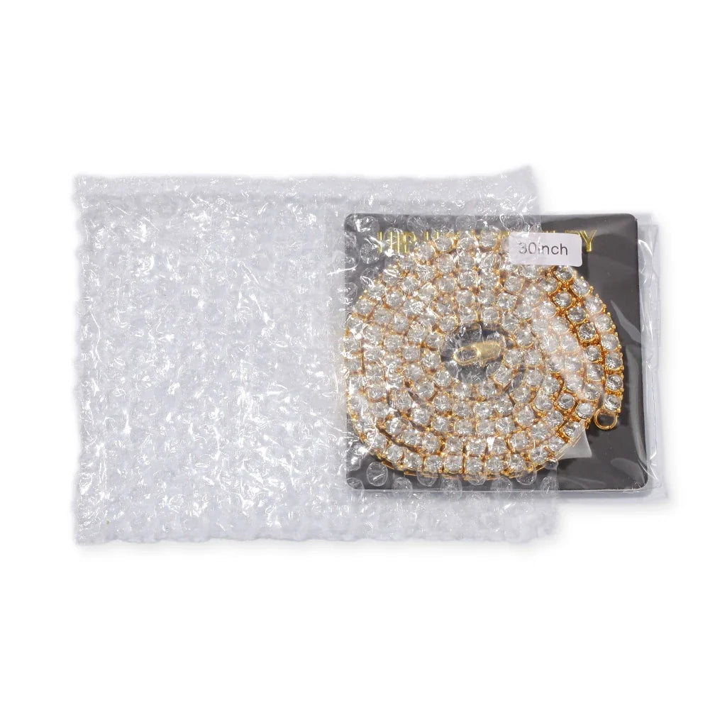 1 Row Tennis Chain Hiphop Bling Bling Iced Out 5mm Necklaces Luxury Brand Silver/Gold Color Men Chain Fashion Jewelry